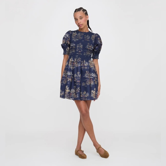 NWOT Hill House Home The Vivi Nap Dress in Navy Equestrian Toile - Picture 2 of 7
